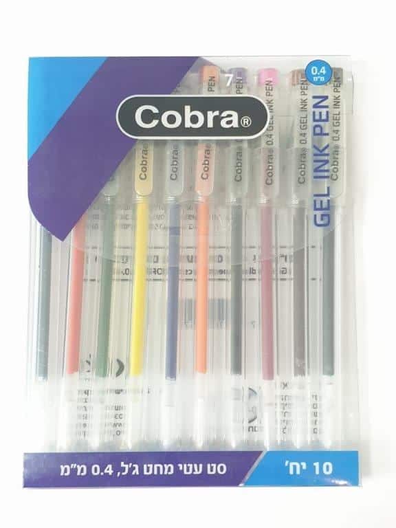 עט 0.4 קוברה - מארז 10 צבעים